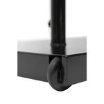 Porte-menu à LED blanches en acier noir Securit 8xA4 avec poteau et socle — CX074