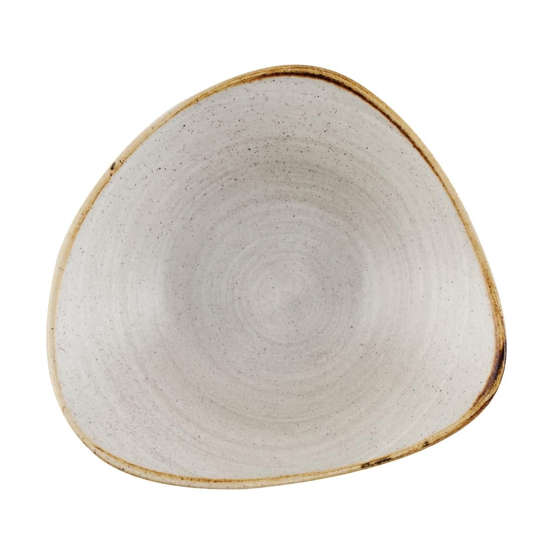 Bols triangulaires Churchill Stonecast Raw Lotus Grey 228mm (lot de 12) — CX657
