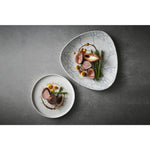 Assiettes triangulaires Churchill Studio Prints Kintsugi Pearl Lotus Grey 228mm (lot de 12) — CX694
