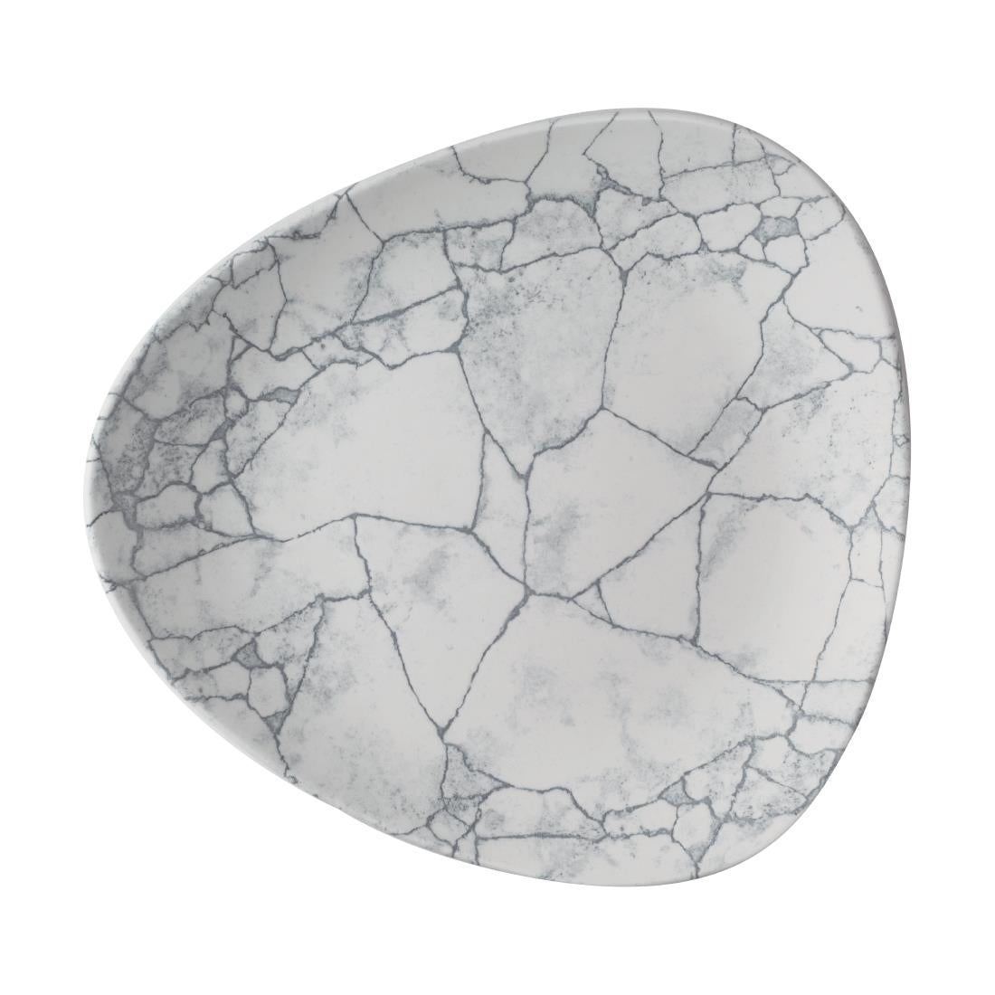 Assiettes triangulaires Churchill Studio Prints Kintsugi Pearl Lotus Grey 254mm (lot de 12) — CX692