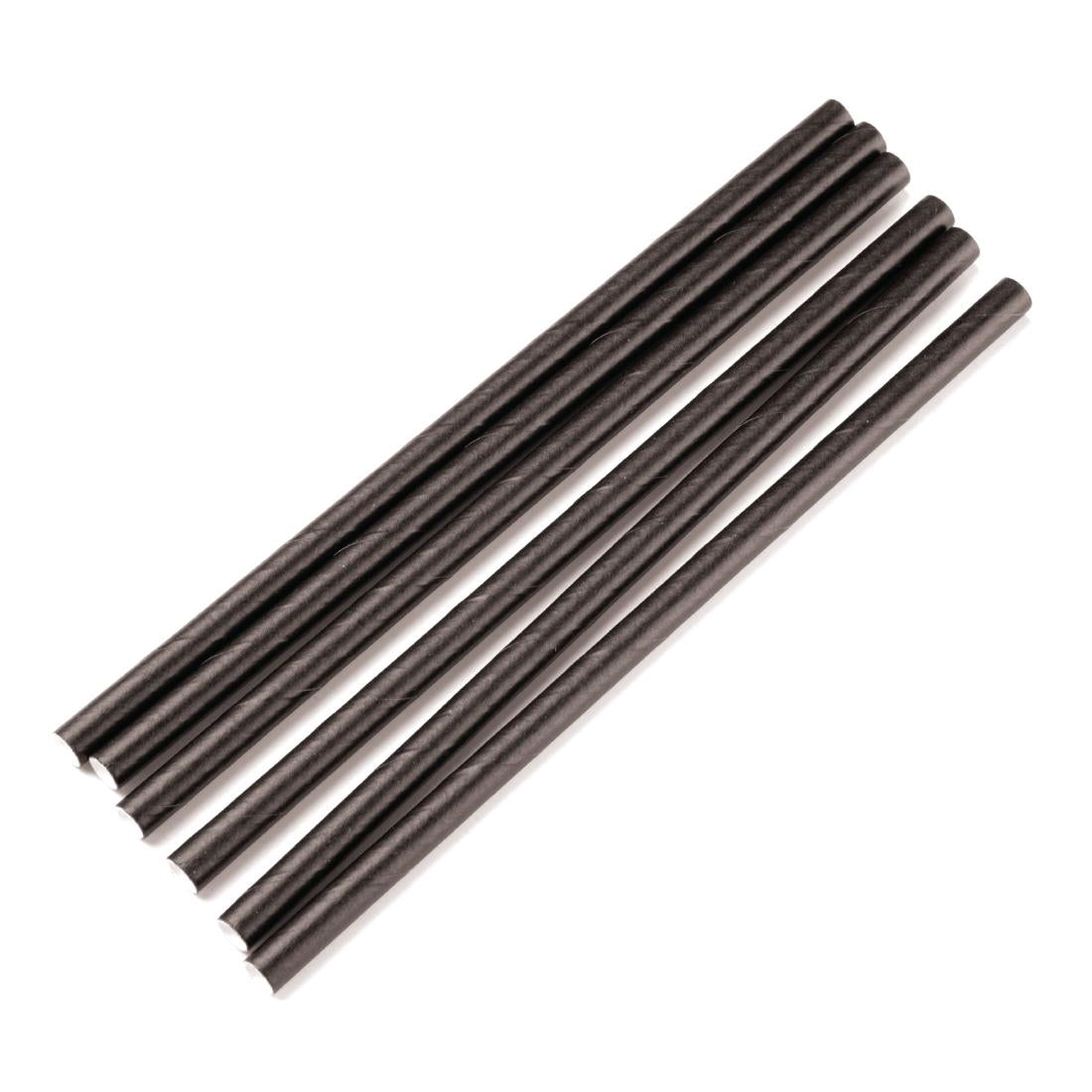Pailles agitateurs en papier Fiesta Compostable noires (lot de 250) — CY080