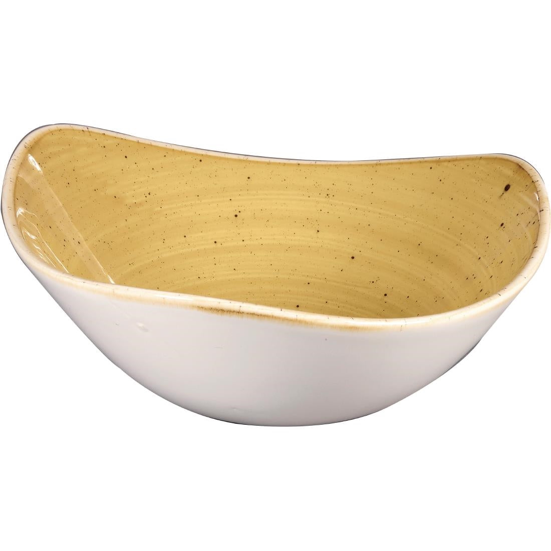 Bols triangulaires Churchill Stonecast Mustard 185mm (Lot de 12) — CY737