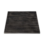 Plateau de table carré pré-percé vintage noir Bolero 700mm — CY969
