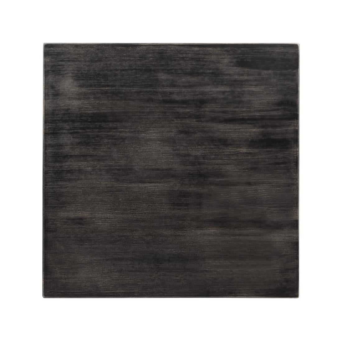 Plateau de table carré pré-percé vintage noir Bolero 700mm — CY969
