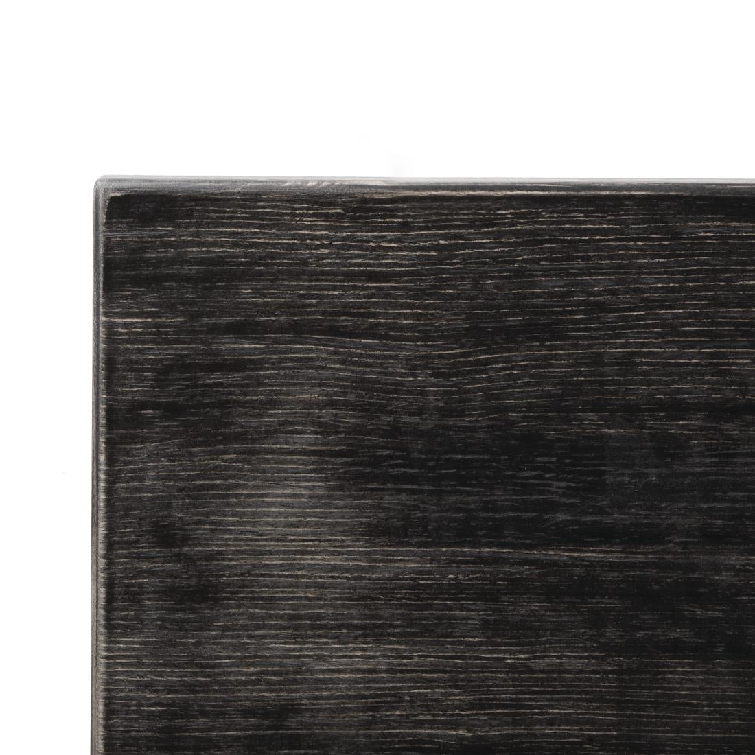 Plateau de table carré pré-percé vintage noir Bolero 700mm — CY969