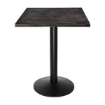 Plateau de table carré pré-percé vintage noir Bolero 700mm — CY969