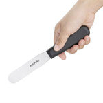 Couteau spatule à lame droite Hygiplas noir 100mm — D401
