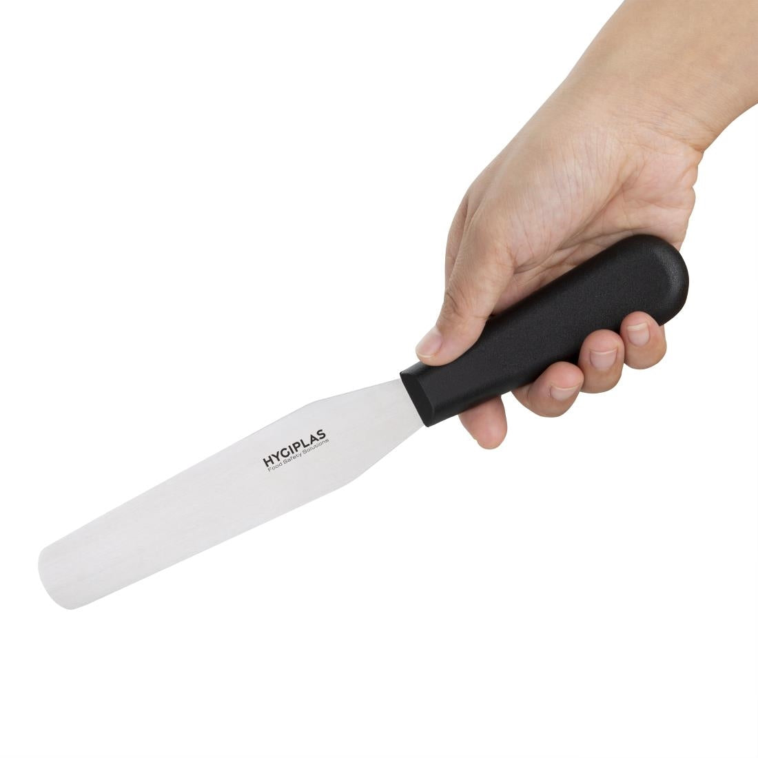 Couteau spatule à lame droite Hygiplas noir 150mm — D402