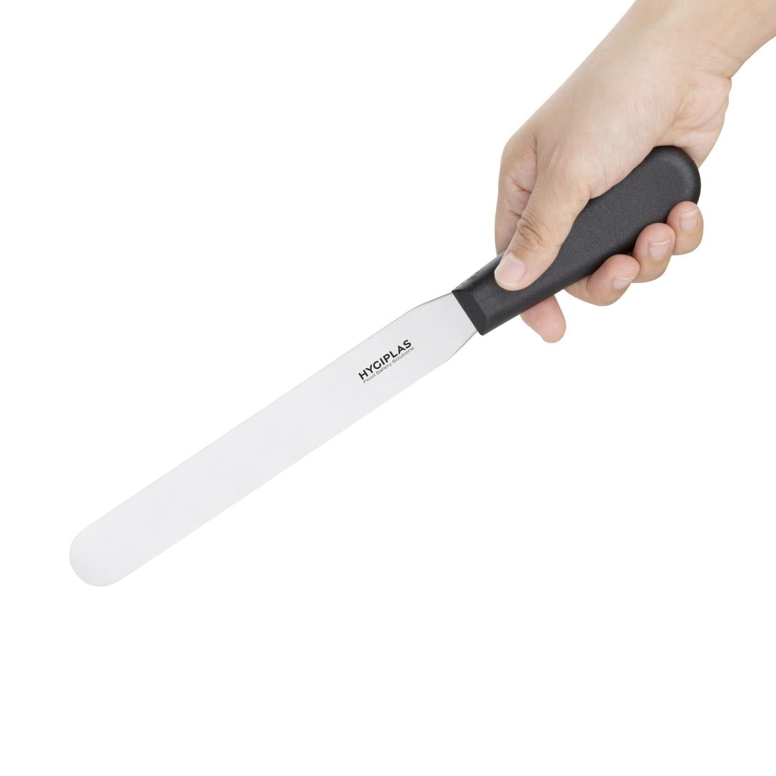 Couteau spatule à lame droite Hygiplas noir 205mm — D404
