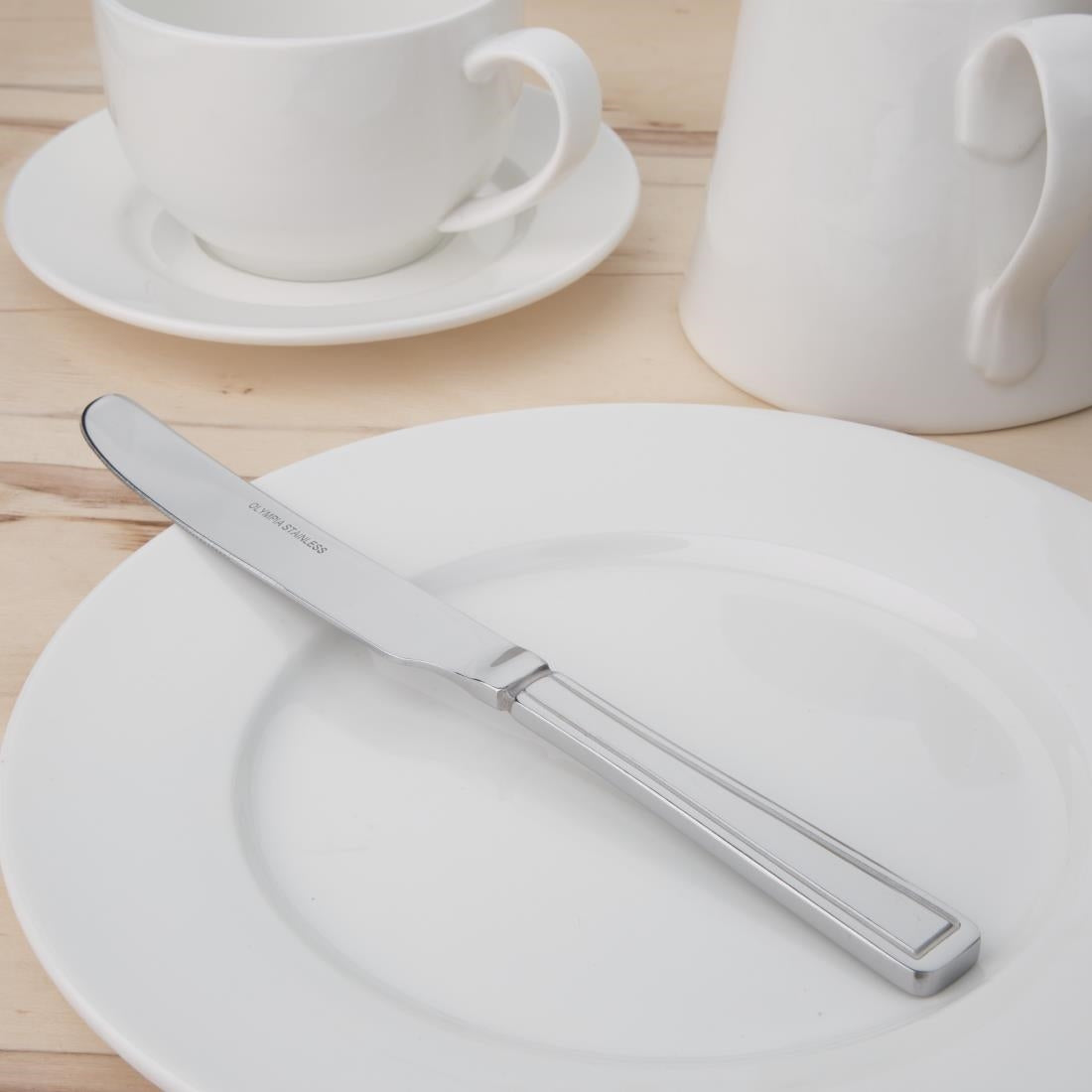 Couteau de table Olympia Harley manche plein (lot de 12) — D690