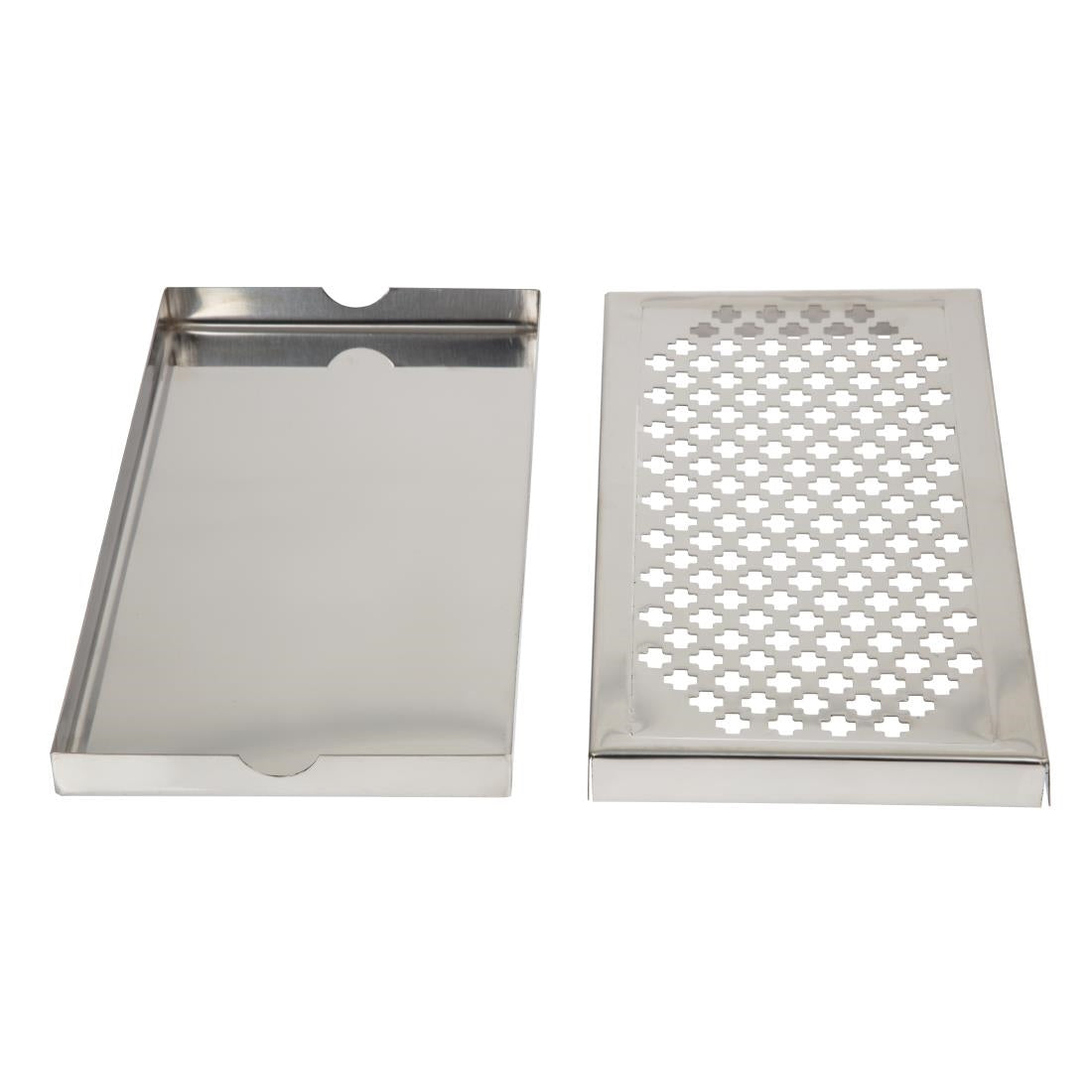 Bac récepteur de bar inox Beaumont 300 x 150mm — D825