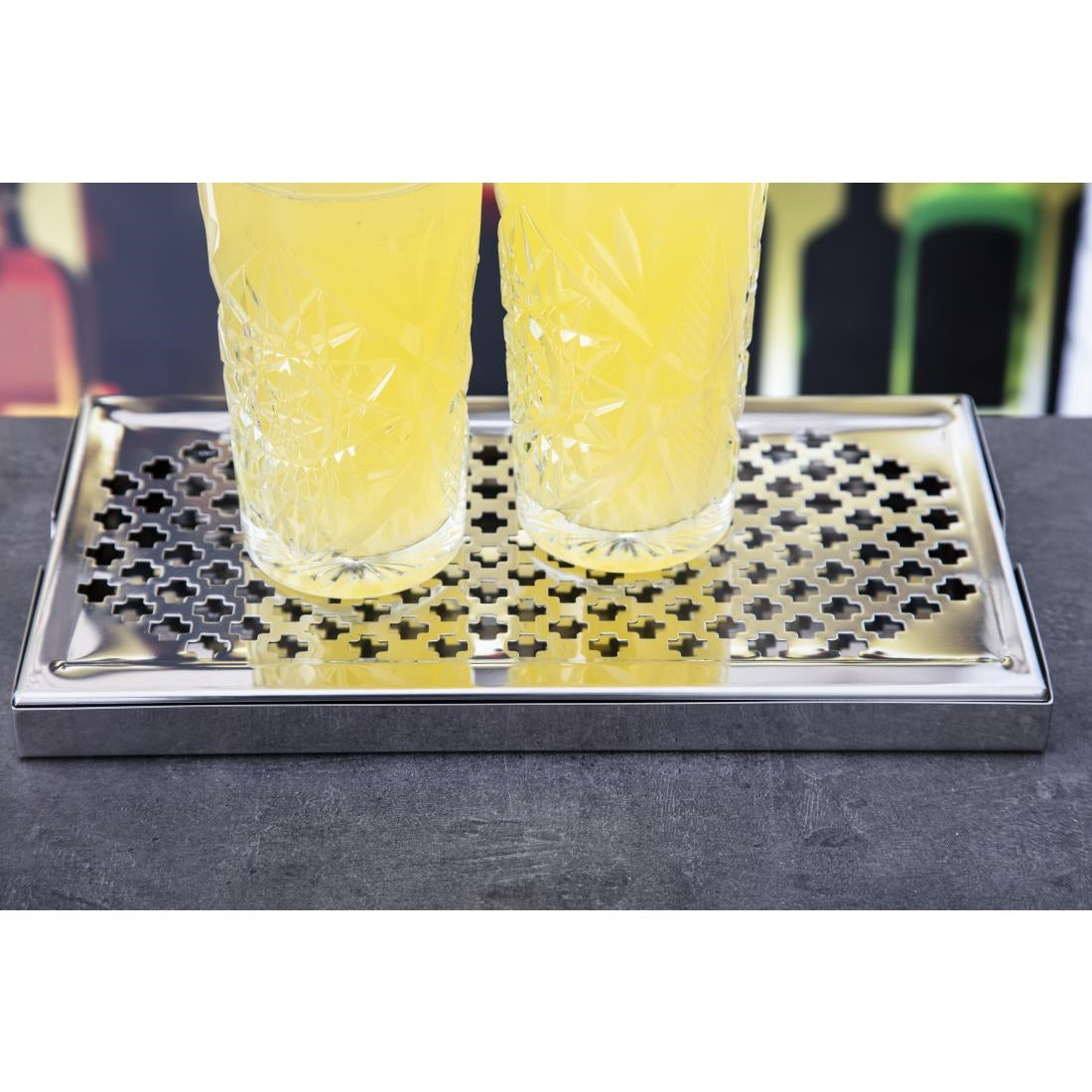 Bac récepteur de bar inox Beaumont 300 x 150mm — D825