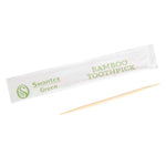 Cure-dents en bambou biodégradables emballés individuellement Swantex (lot de 1000) — DA015