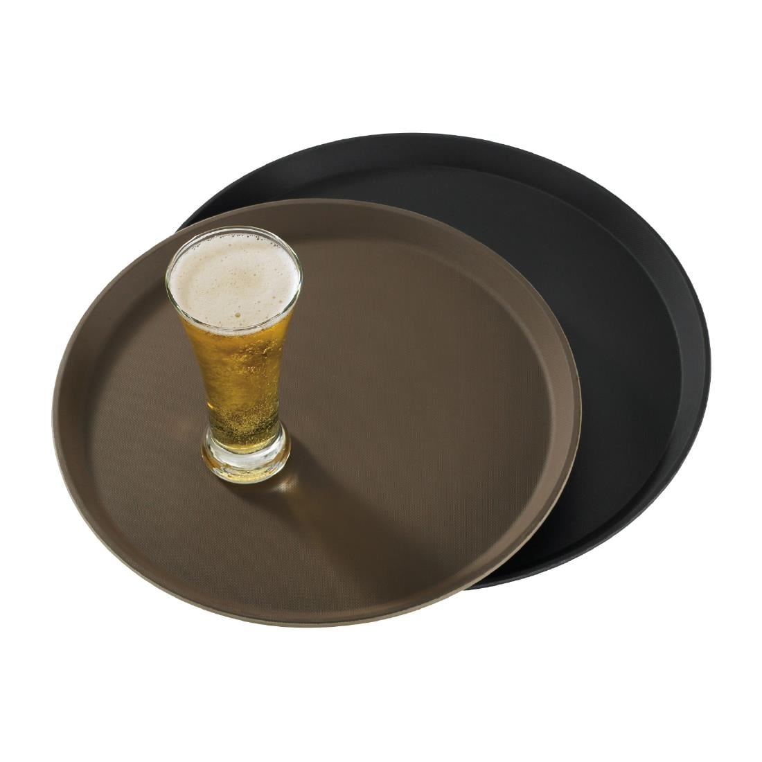 Plateau rond fibre de verre antidérapant Treadlite Cambro noir 40,5 cm — DB004