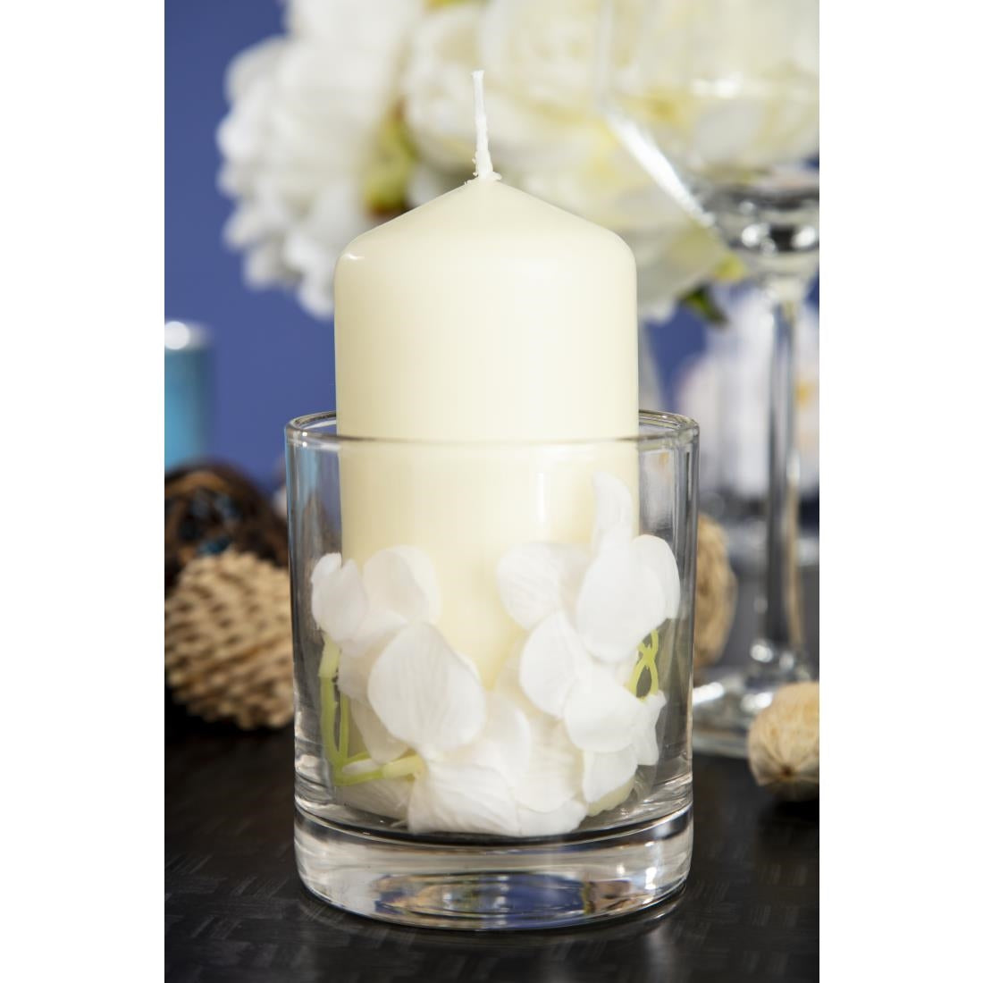Bougies hautes cylindriques ivoire Bolsius 120mm (lot de 12) — DB087