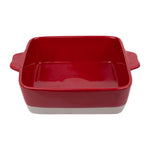 Plat à rôtir rouge et taupe Olympia 4,2L — DB527