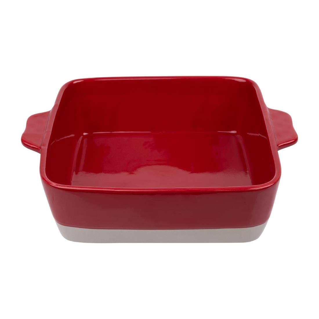 Plat à rôtir rouge et taupe Olympia 4,2L — DB527