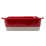 Plat à rôtir rouge et taupe Olympia 4,2L — DB527