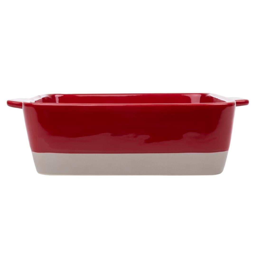 Plat à rôtir rouge et taupe Olympia 4,2L — DB527