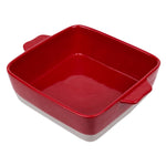 Plat à rôtir rouge et taupe Olympia 4,2L — DB527
