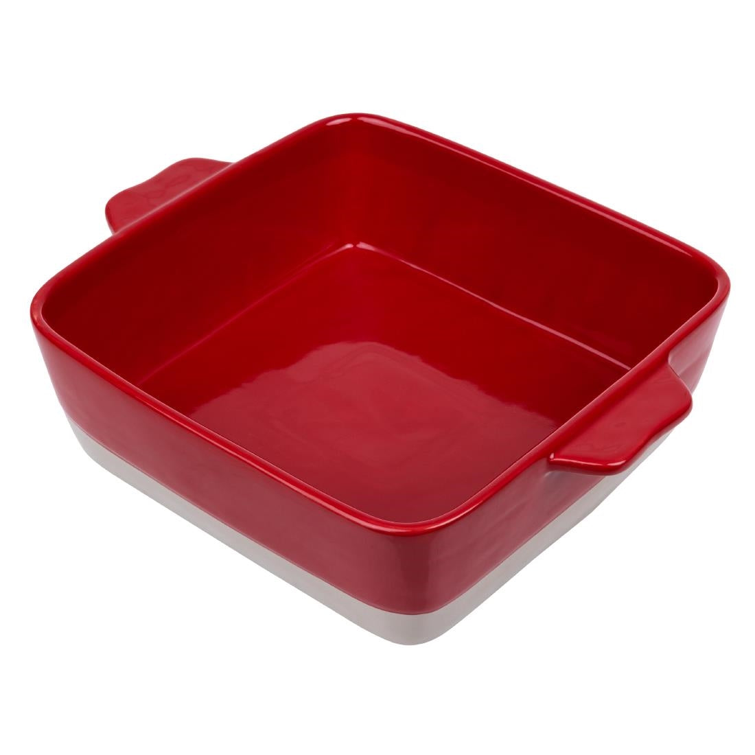 Plat à rôtir rouge et taupe Olympia 4,2L — DB527