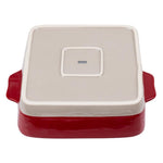 Plat à rôtir rouge et taupe Olympia 4,2L — DB527