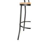 Tabouret haut Bolero Clarisse gris métal — DC179