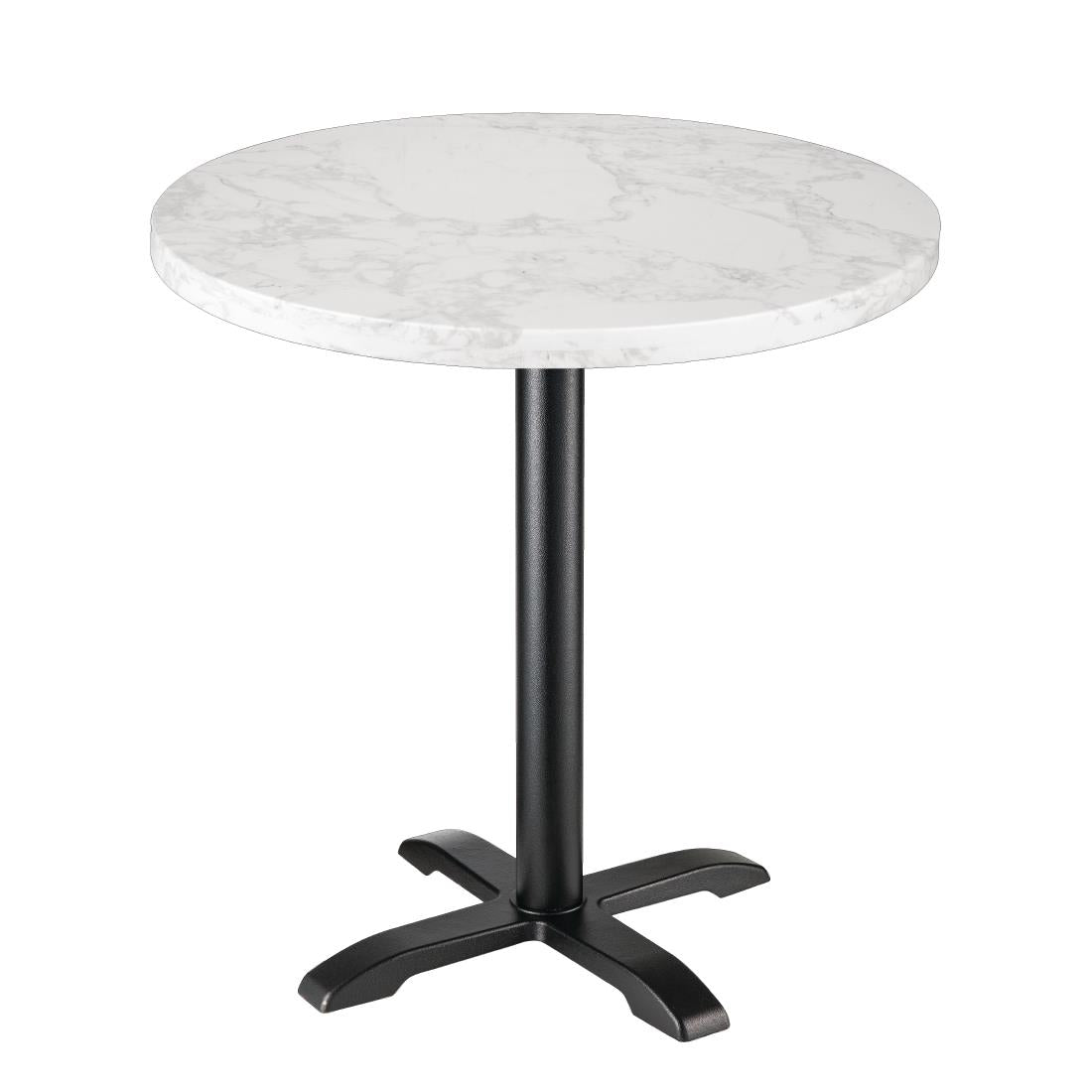 Plateau de table rond effet marbre Bolero blanc 600mm — DC300