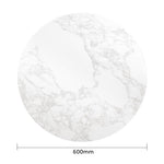 Plateau de table rond effet marbre Bolero blanc 600mm — DC300
