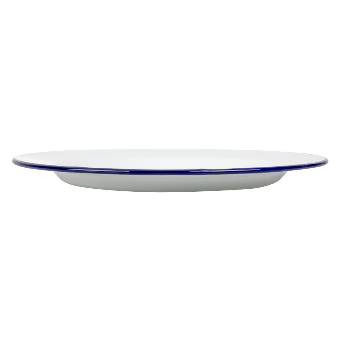 Assiettes plates en acier émaillé Olympia 300mm (lot de 6) — DC388
