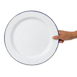 Assiettes plates en acier émaillé Olympia 300mm (lot de 6) — DC388