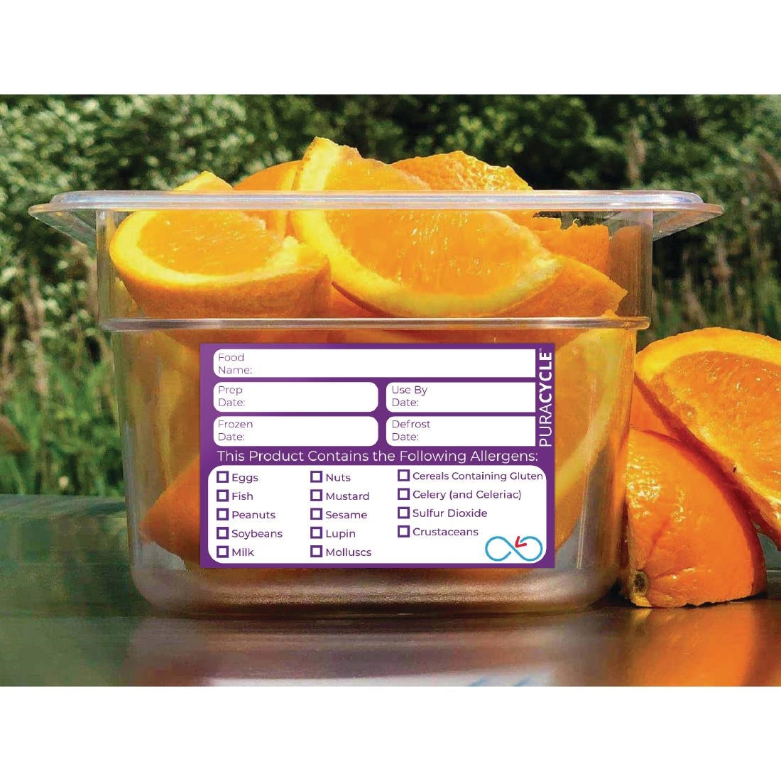 Etiquettes réutilisables allergènes PuraCycle (lot de 20) — DC458