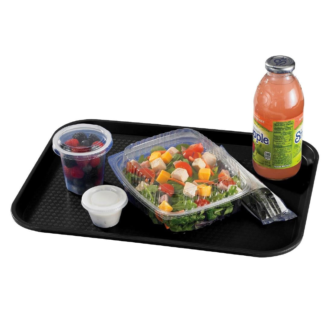 Plateau en polypropylène Fast Food Cambro noir 410 mm — DE312