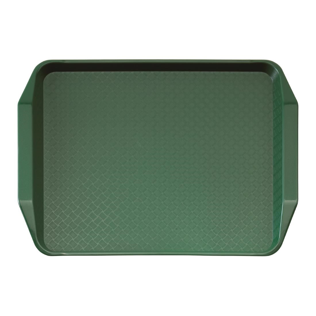 Plateau rectangulaire avec poignées en polypropylène Fast Food Cambro vert 43 cm — DE316