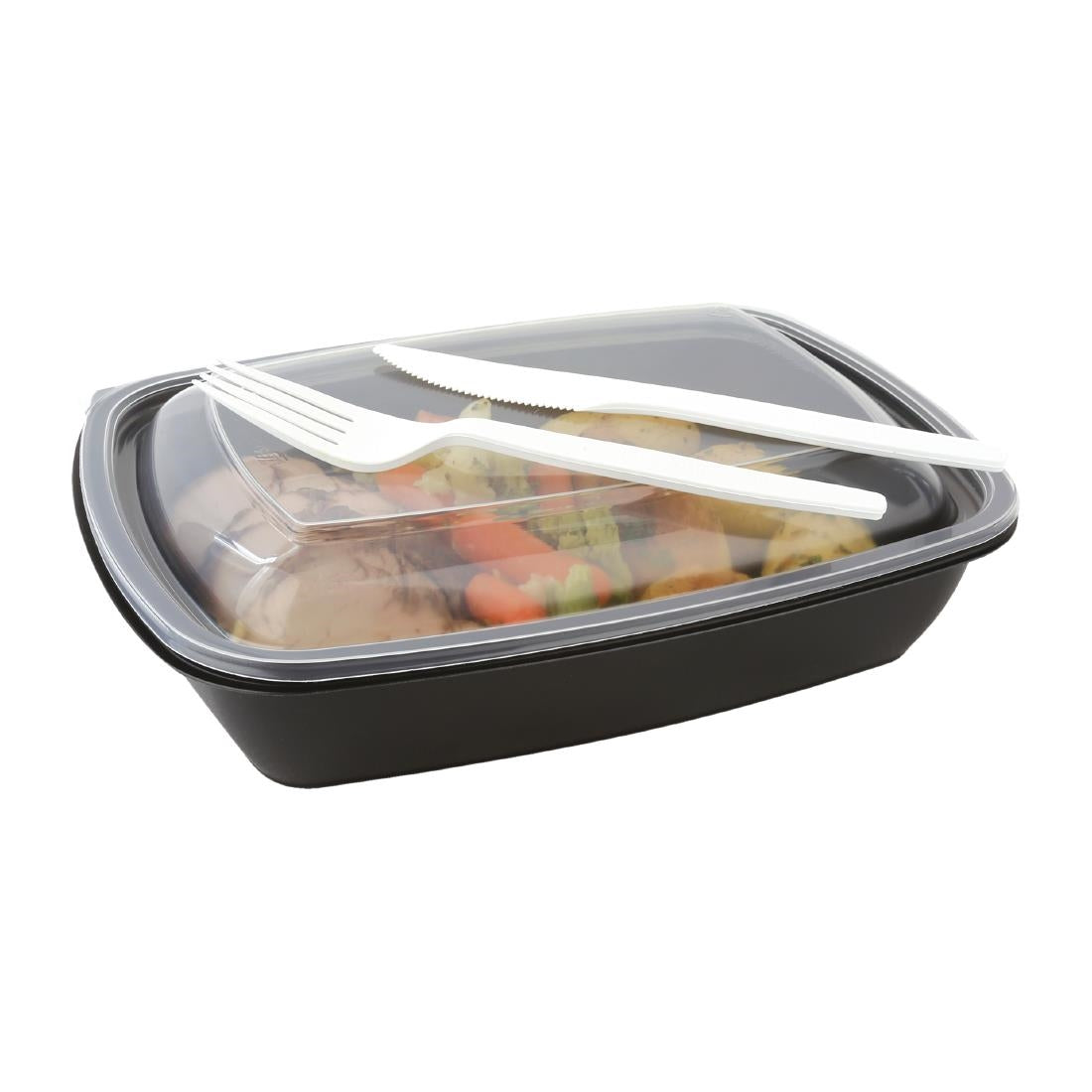 Barquettes alimentaires moyennes rectangulaires Fastpac 900ml (lot de 300) — DE763