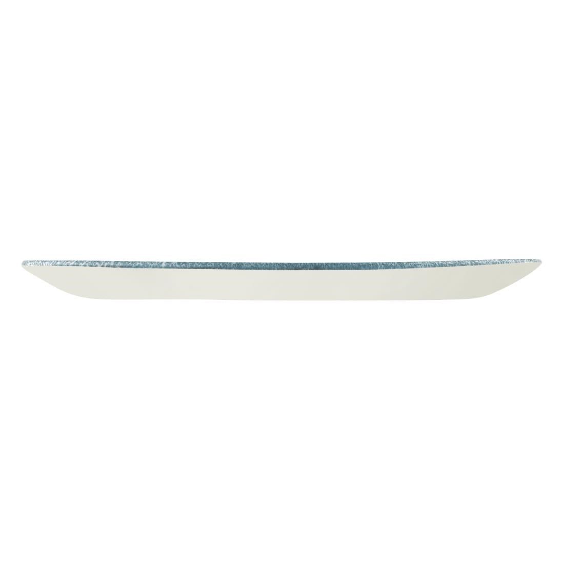 Assiettes oblongues Churchill Studio Prints Raku Oblong 355mm Topaz Blue (Lot de 6) — DE880