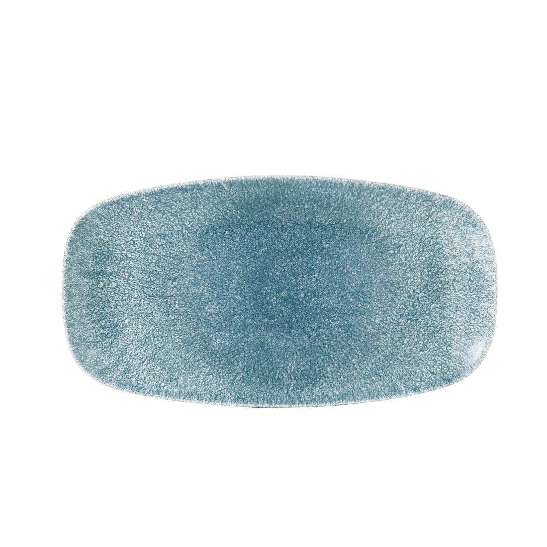 Assiettes oblongues Churchill Studio Prints Raku Oblong 355mm Topaz Blue (Lot de 6) — DE880