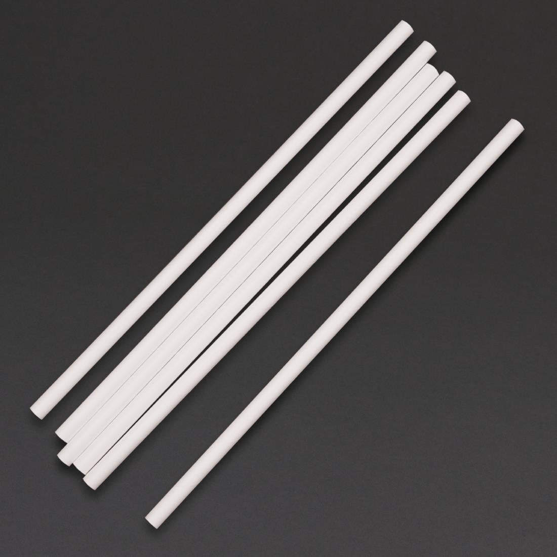 Pailles en papier compostables Fiesta Compostable blanches (lot de 250) — DE925