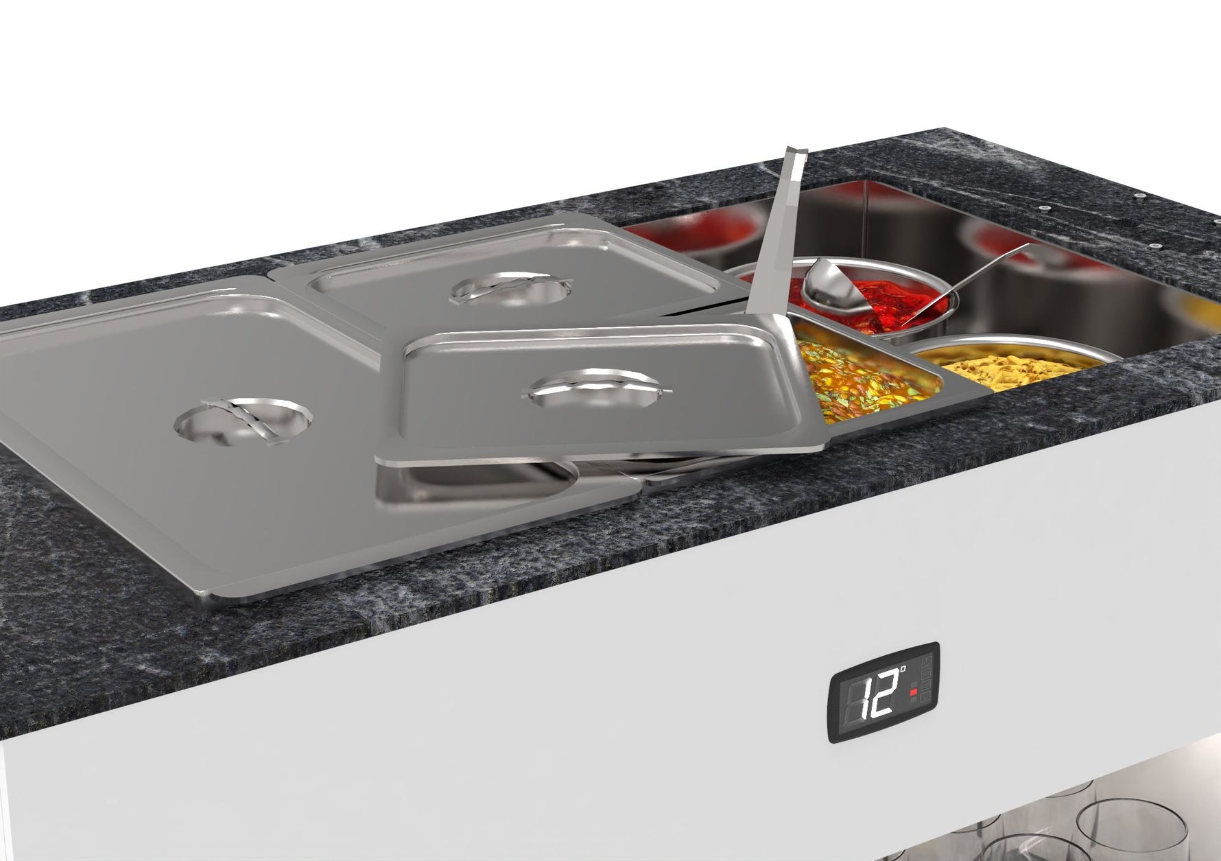 Buffet Chaud de Base – Sahara Bain-Marie Profonde – Série BUB150 – 1300x700x875 mm