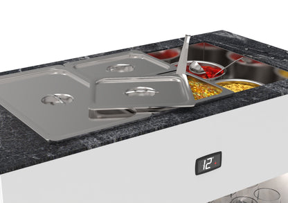 Buffet Chaud de Base – Sahara Bain-Marie Profonde – Série BUB150 – 1300x700x875 mm