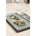 Assiettes rectangulaires Olympia Mineral 228mm (lot de 6) — DF174