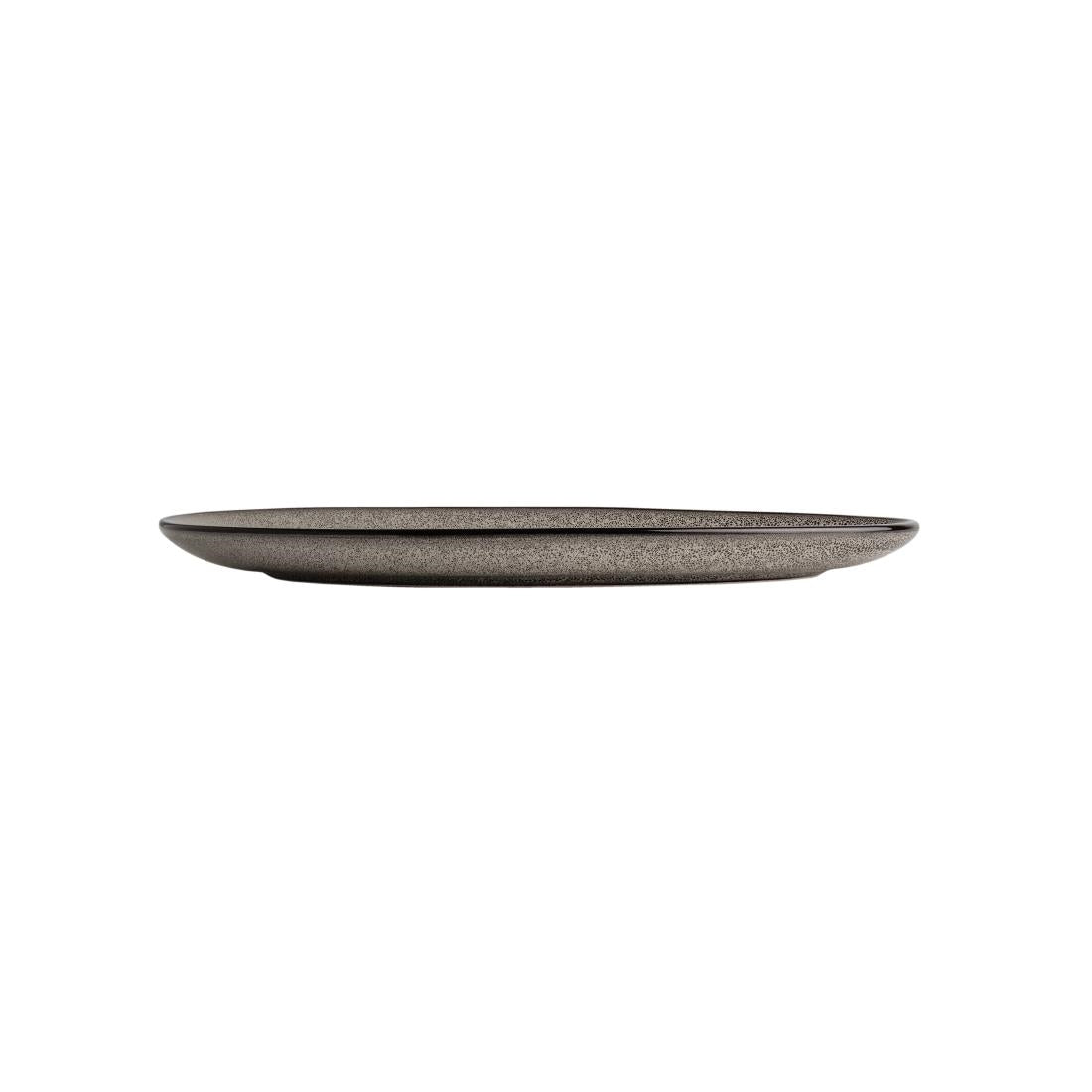 Assiettes feuille Olympia Mineral 255mm (lot de 6) — DF180