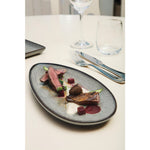 Assiettes feuille Olympia Mineral 255mm (lot de 6) — DF180