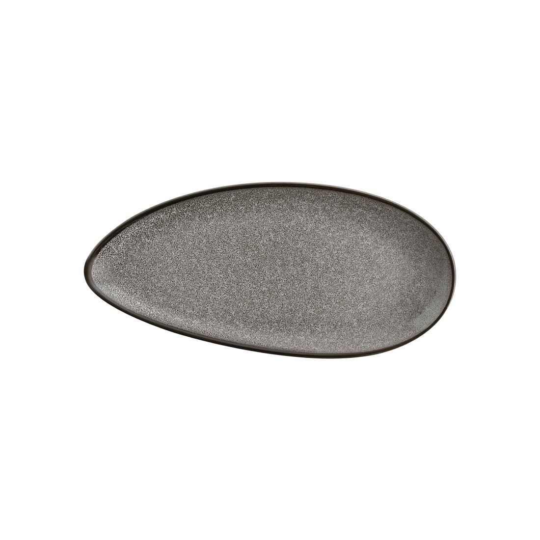 Assiettes feuille Olympia Mineral 305mm (lot de 6) — DF181