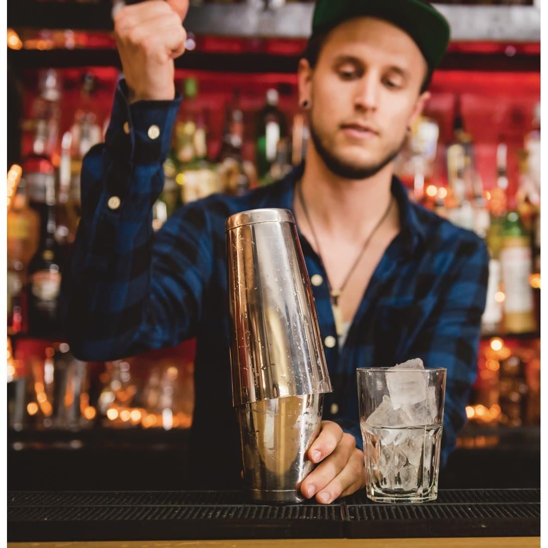 Shaker à cocktail inox 2 pièces Mezclar et Boston Beaumont — DF225