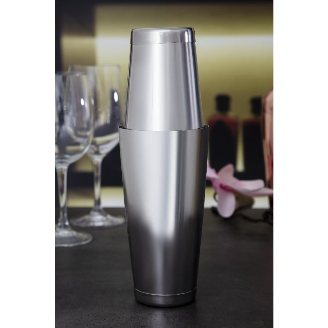 Shaker à cocktail inox 2 pièces Mezclar et Boston Beaumont — DF225