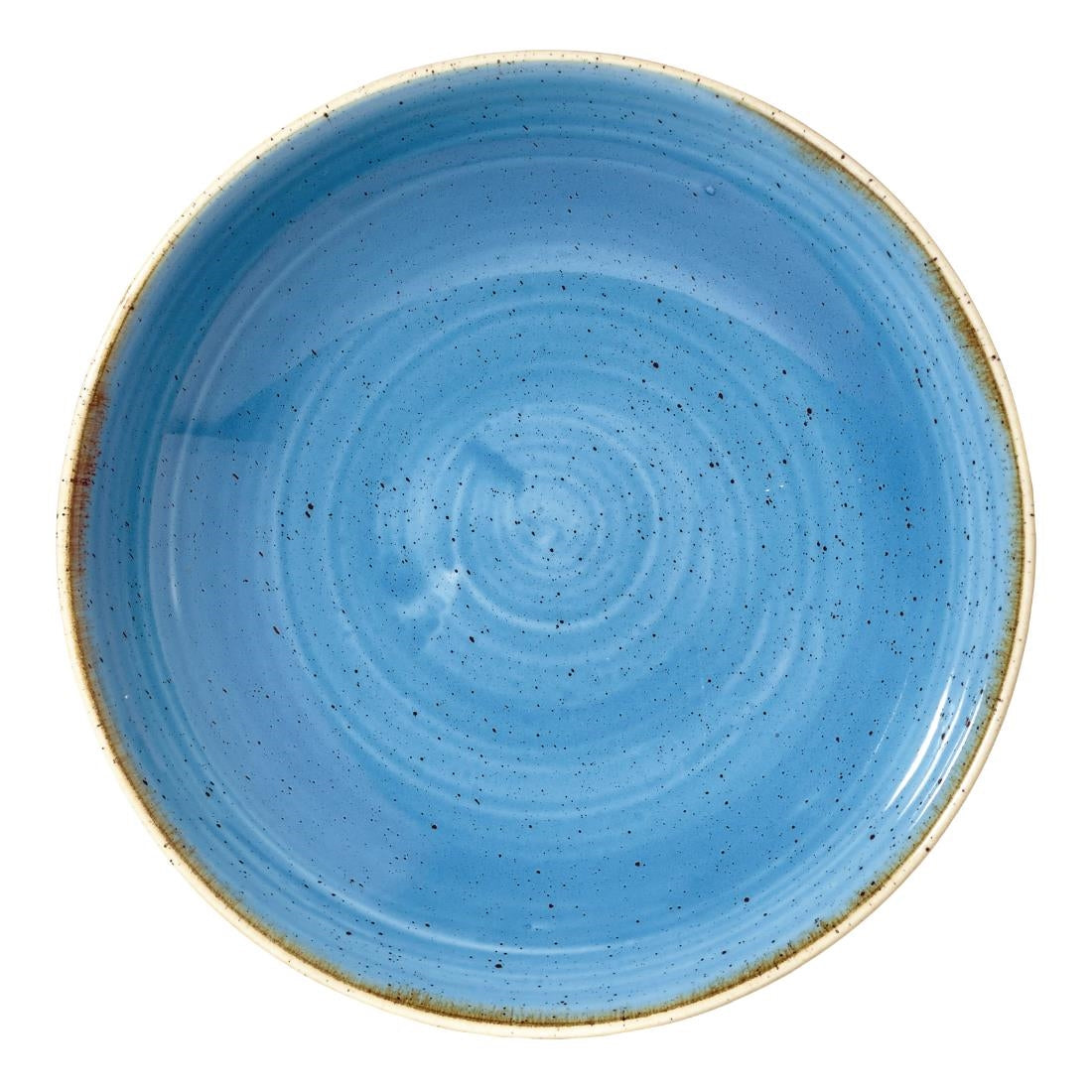 Assiettes coupes rondes Churchill Stonecast Cornflower Blue 184mm (Lot de 12) — DF777