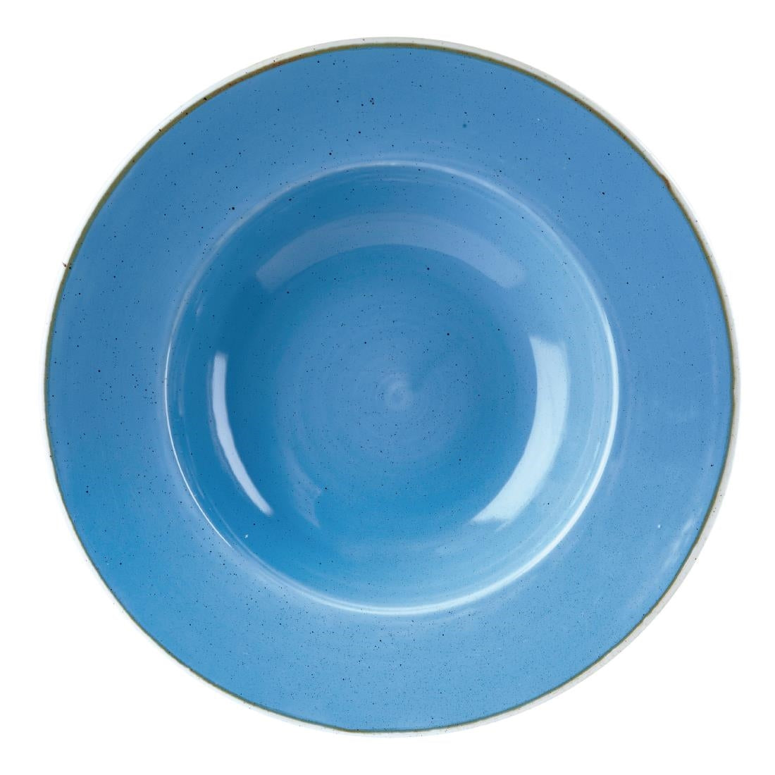 Bols à bord large Churchill Stonecast Cornflower Blue 277mm (Lot de 12) — DF782