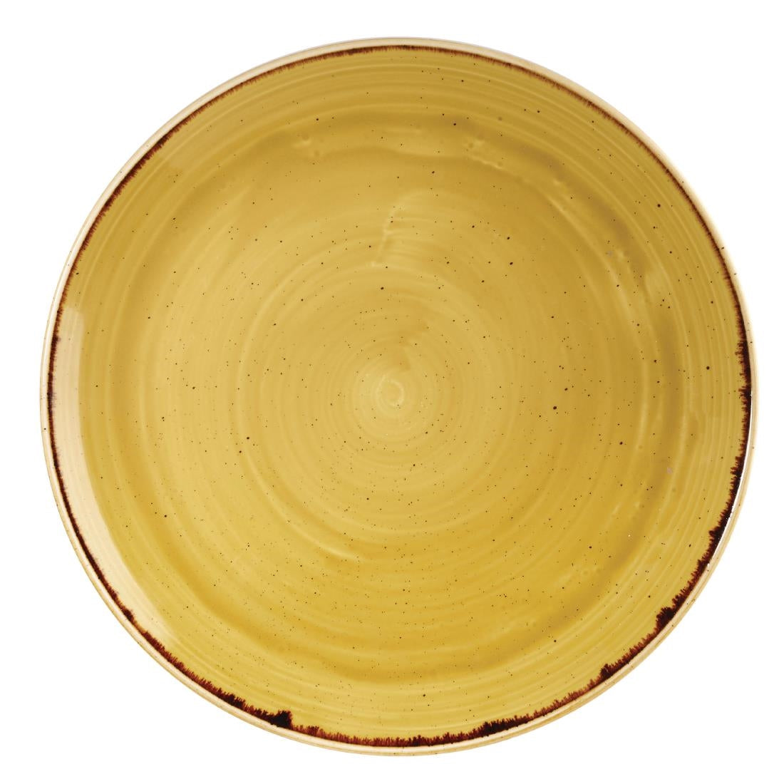 Assiettes rondes Churchill Stonecast Mustard Seed Yellow 288mm (Lot de 12) — DF784