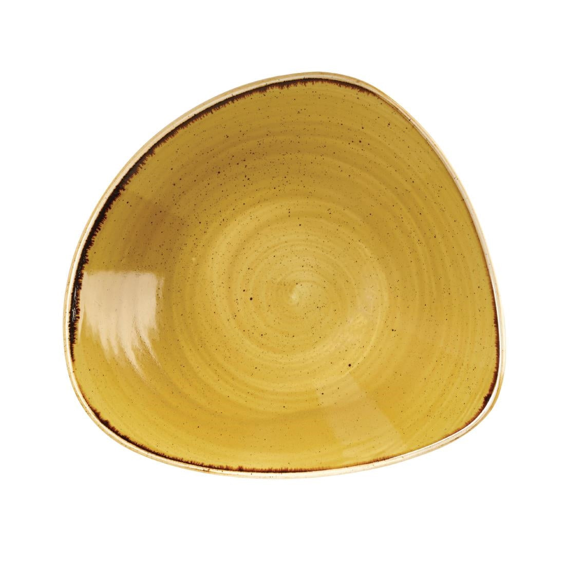 Bols triangulaires Churchill Stonecast Mustard Seed Yellow 229mm (Lot de 12) — DF790